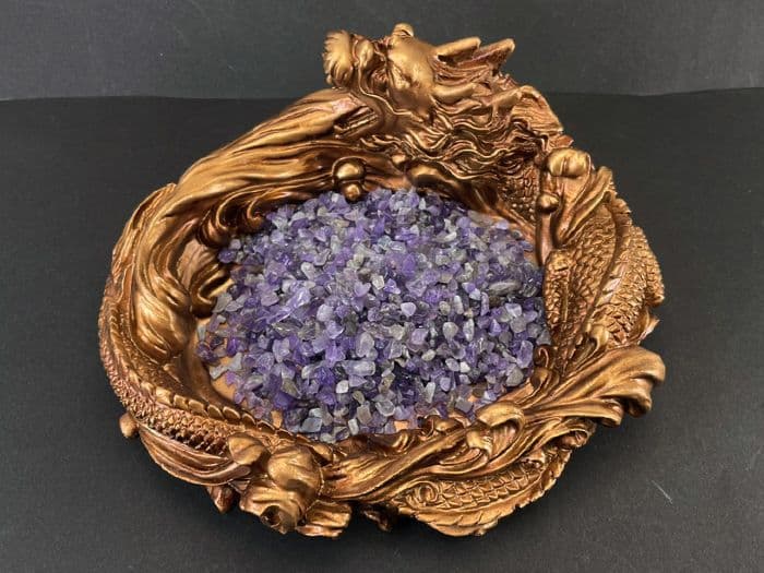 SALE☆【風水・開運】☆大人気商品☆龍 特大 パワーストーン入れ 浄化 皿