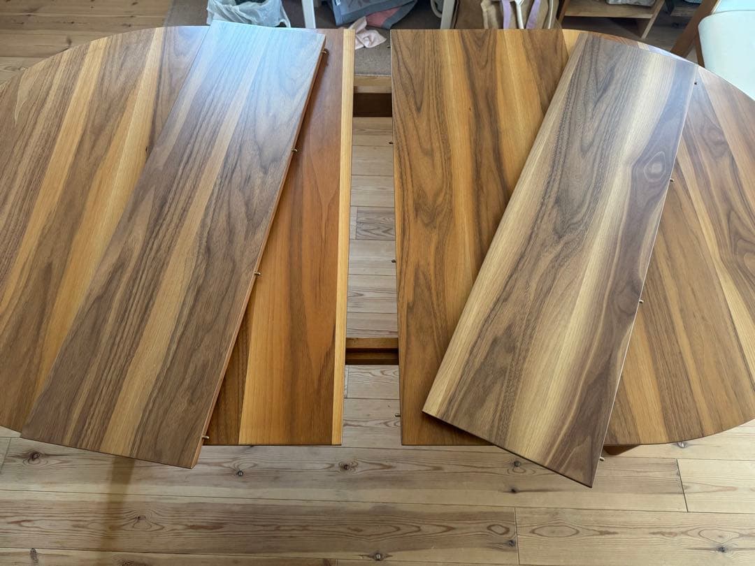 ウォールナット楕円形テーブル 180cm最大210cm