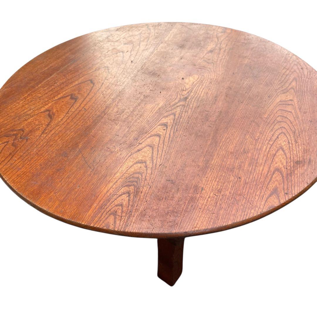 昭和レトロ 小さめ ちゃぶ台 折りたたみ式 直径63.5 古道具 古家具