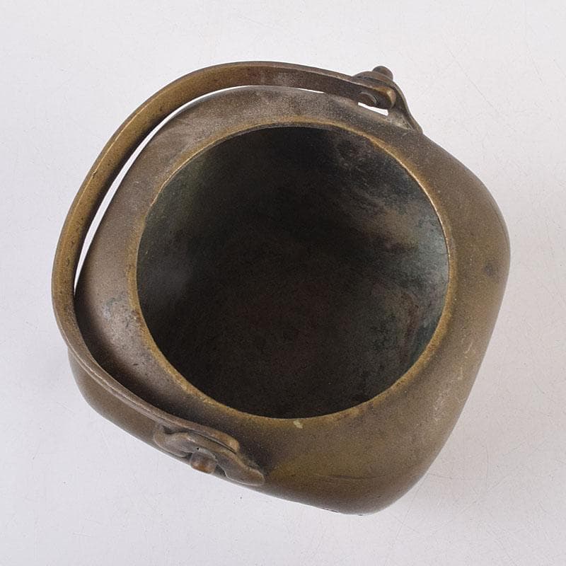 中国 古銅 饕餮文 持ち手付 墨壷 透かし蓋香炉 V R8871 - メルカリ