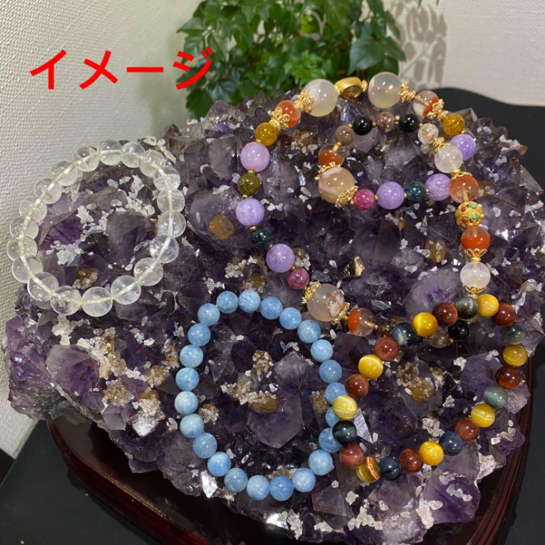 希少❗️アメジスト カコクセナイトカルサイト共生☆パワーストーン財運 原石A137