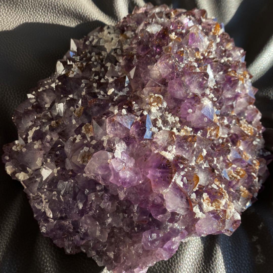 希少❗️アメジスト カコクセナイトカルサイト共生☆パワーストーン財運 原石A137