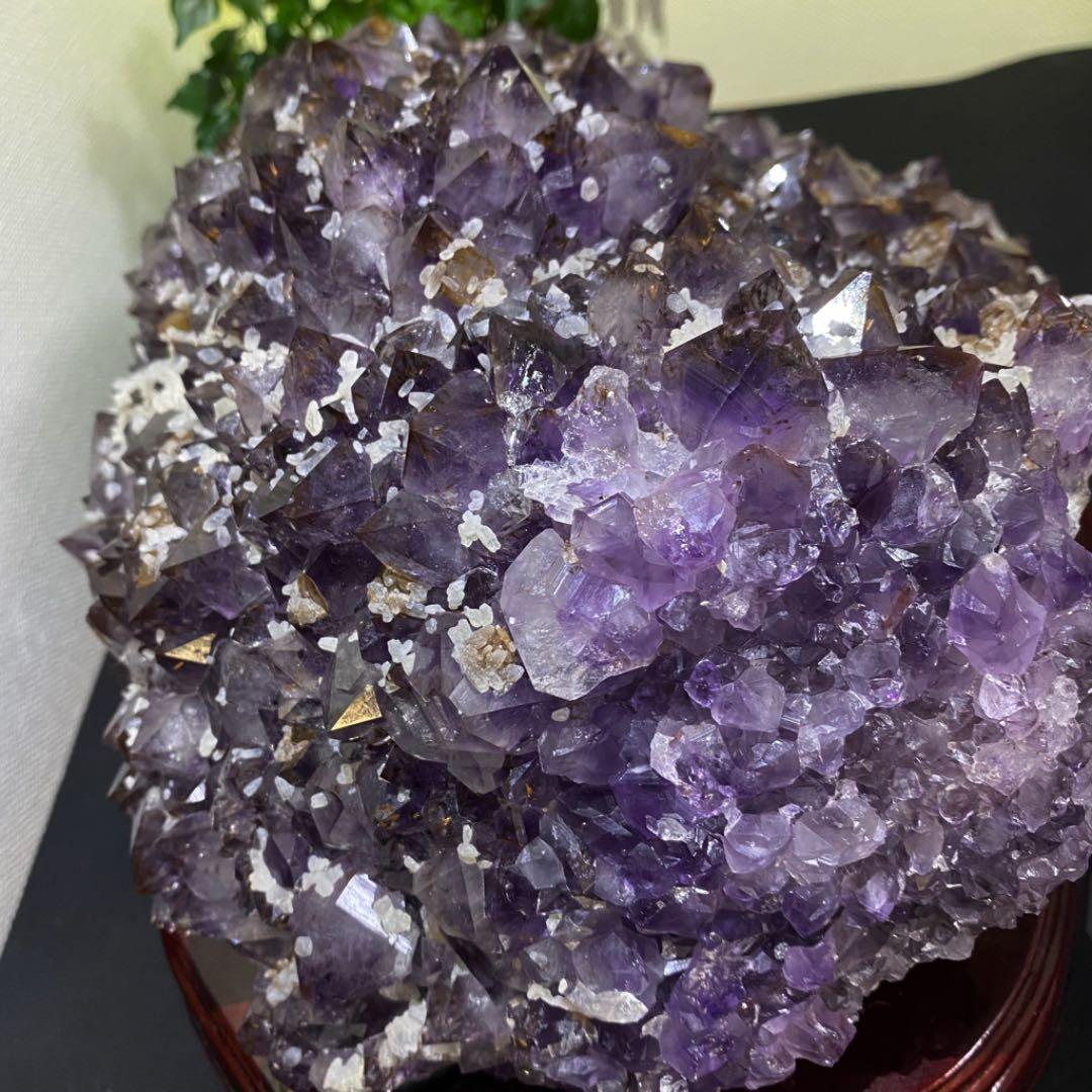 希少❗️アメジスト カコクセナイトカルサイト共生☆パワーストーン財運 原石A137