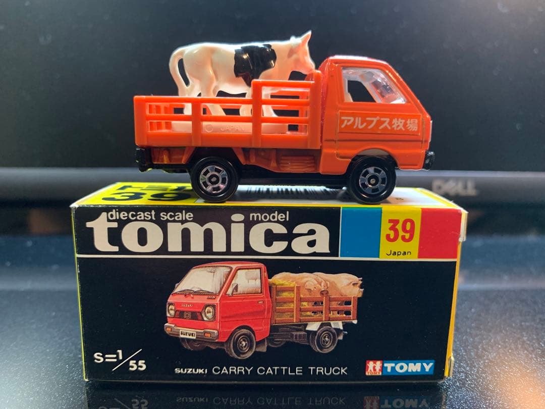 トミカ スズキ キャリイ 家畜運搬車 アルプス牧場 39-3-2 黒箱 日本製