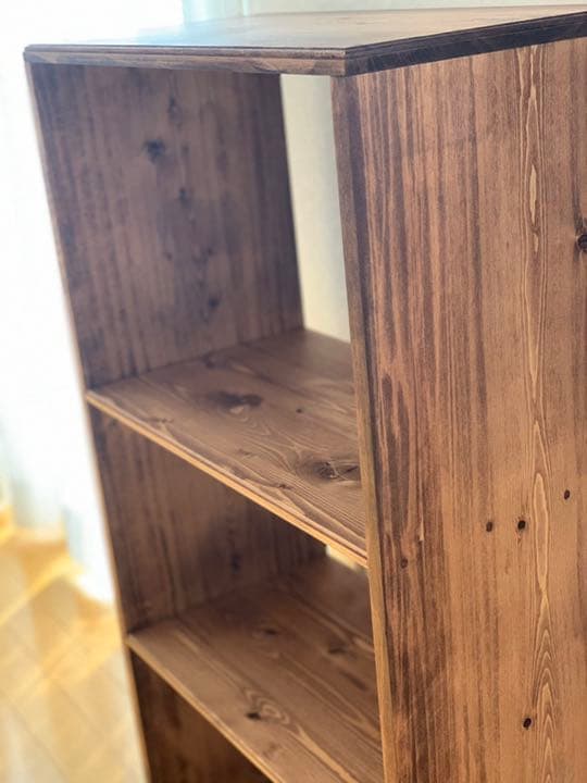 【無垢材】3段カフェラック　アンティーク　ブックラック