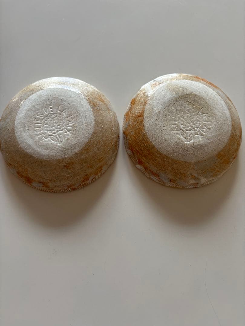 鹿児島暁　花柄陶器小皿2枚セット