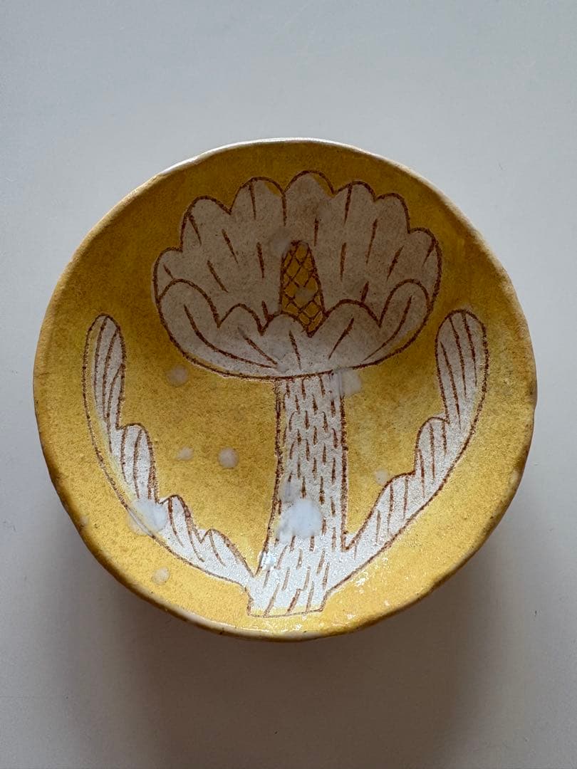 鹿児島暁　花柄陶器小皿2枚セット