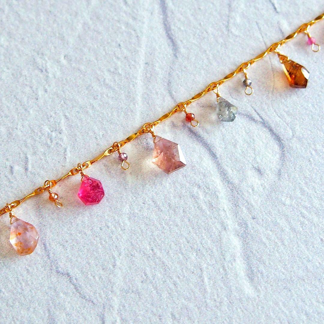 ナチュラルサファイア　ブレスレット　14kgf　B