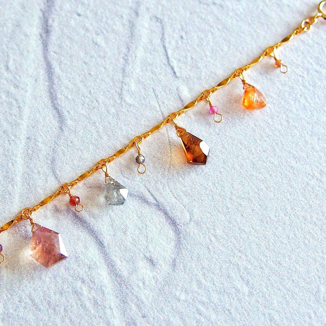 ナチュラルサファイア　ブレスレット　14kgf　B