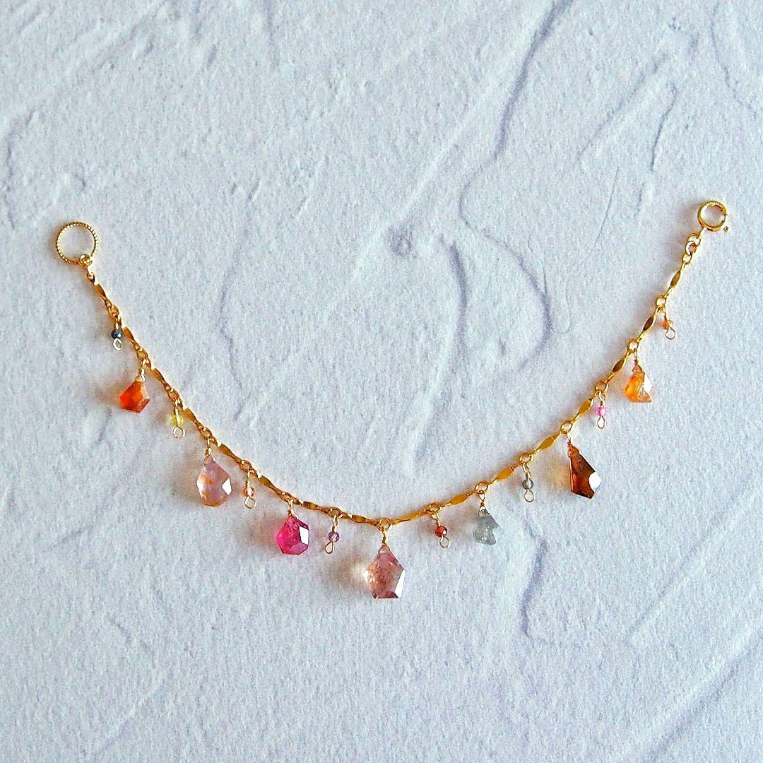 ナチュラルサファイア　ブレスレット　14kgf　B