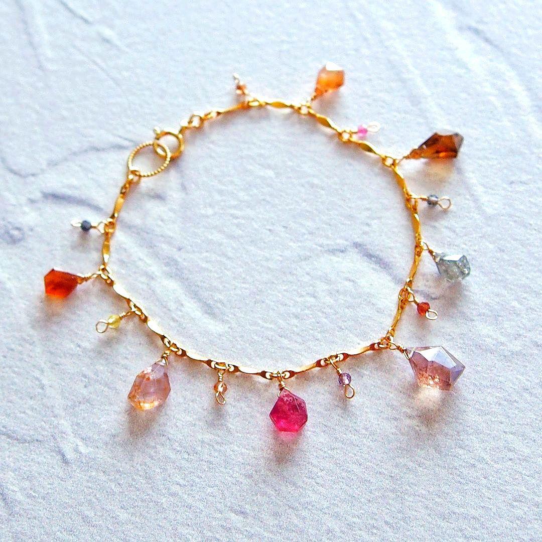 ナチュラルサファイア　ブレスレット　14kgf　B