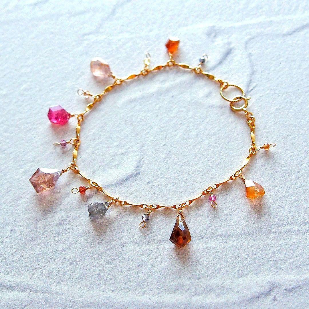 ナチュラルサファイア　ブレスレット　14kgf　B