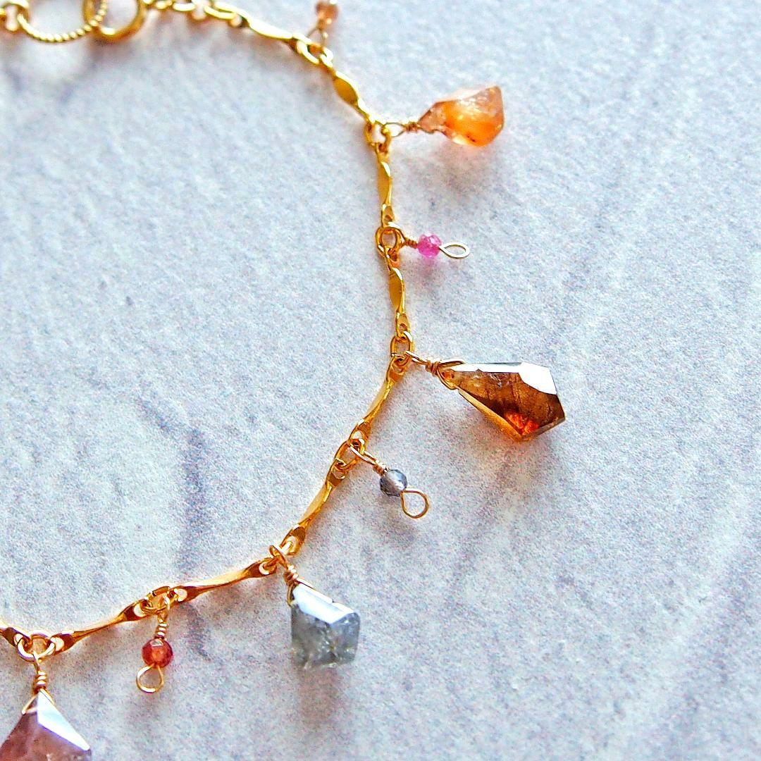 ナチュラルサファイア　ブレスレット　14kgf　B