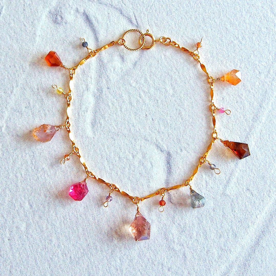 ナチュラルサファイア　ブレスレット　14kgf　B