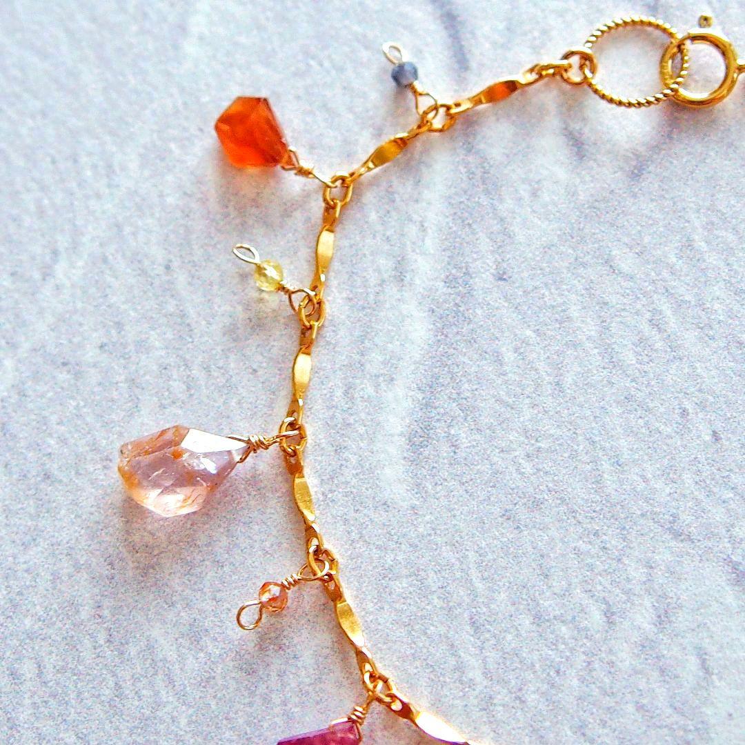 ナチュラルサファイア　ブレスレット　14kgf　B