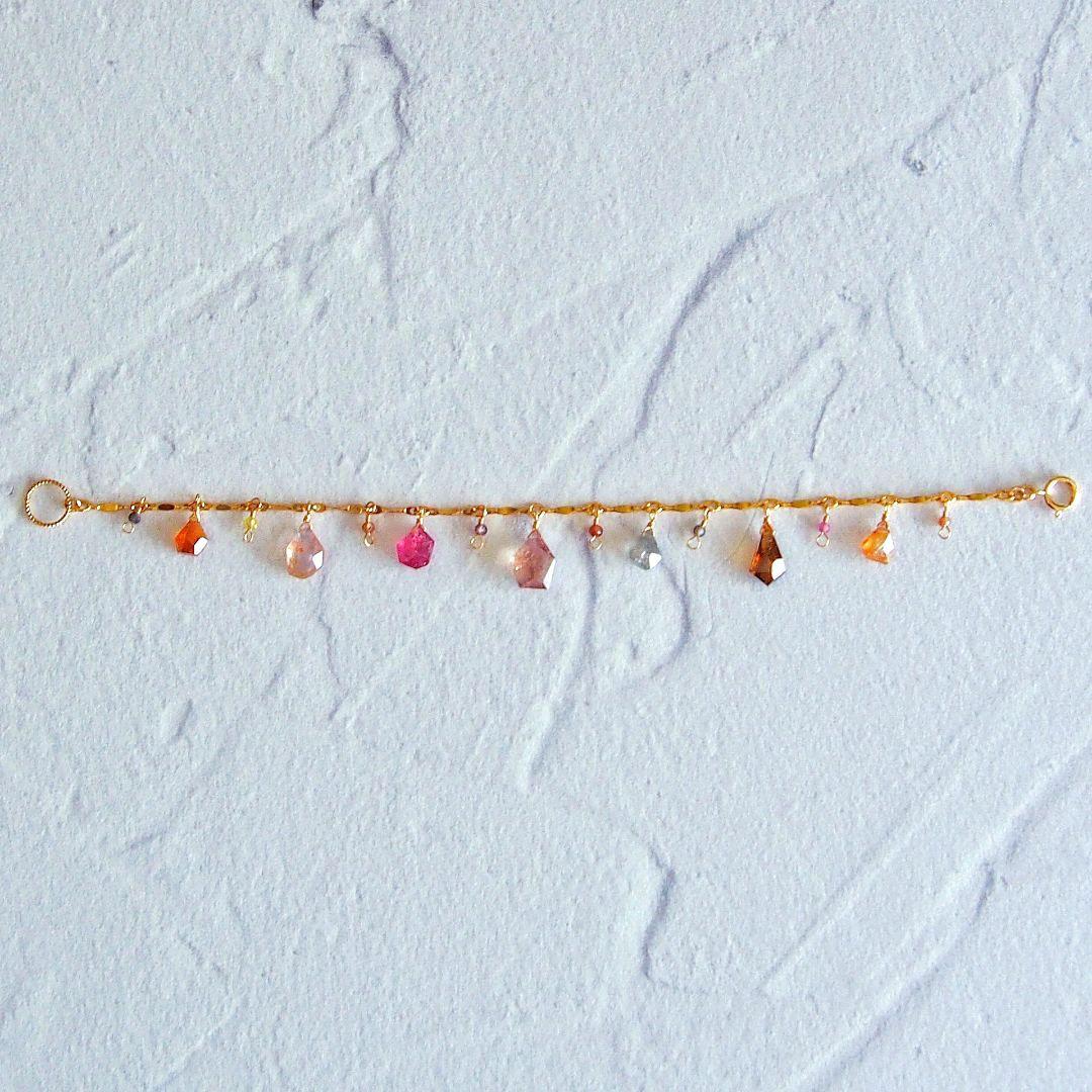 ナチュラルサファイア　ブレスレット　14kgf　B