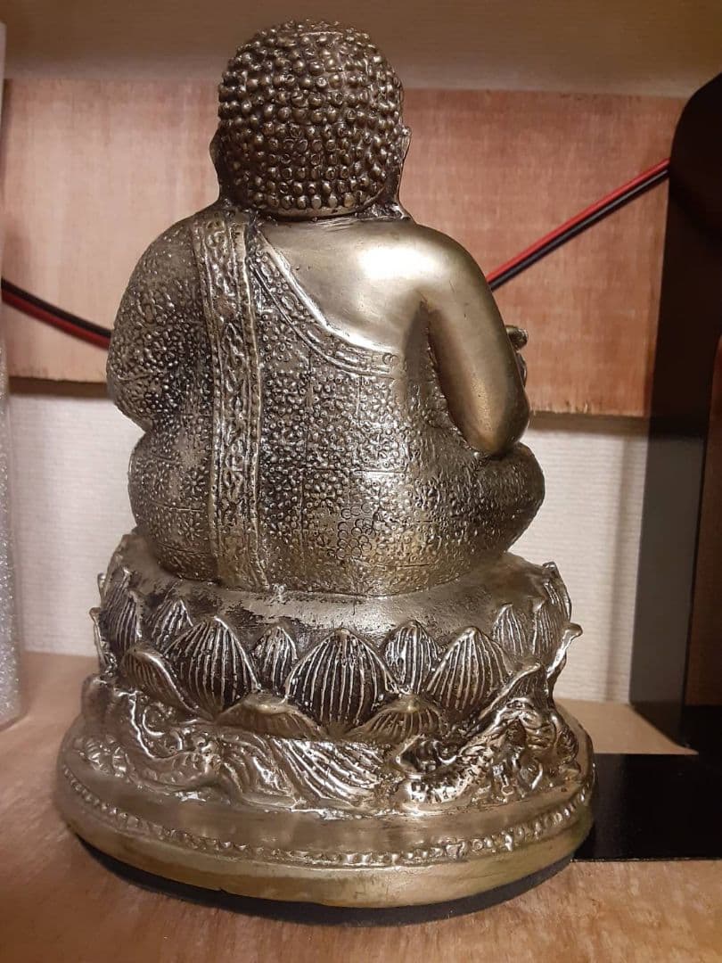 仏像　書道　白銅　文鎮　アンティーク