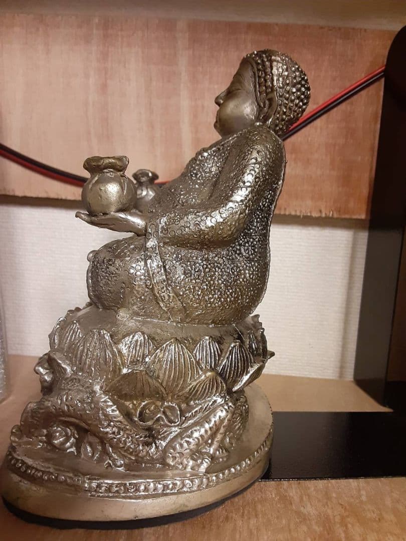 仏像　書道　白銅　文鎮　アンティーク