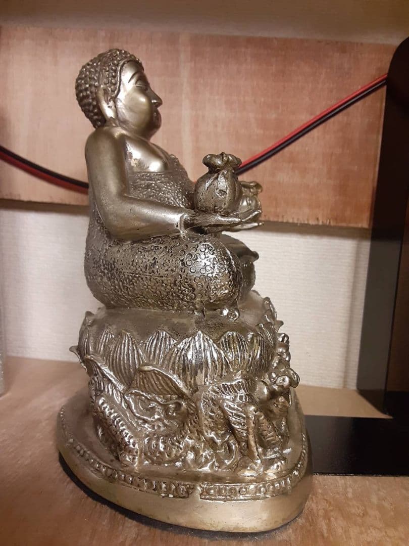 仏像　書道　白銅　文鎮　アンティーク