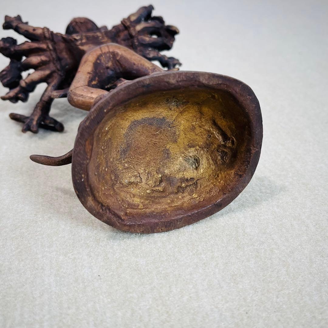 【真鍮製】ガネーシャ像 インド ヒンドゥー 多腕 神様 置物 オブジェ　ブラス