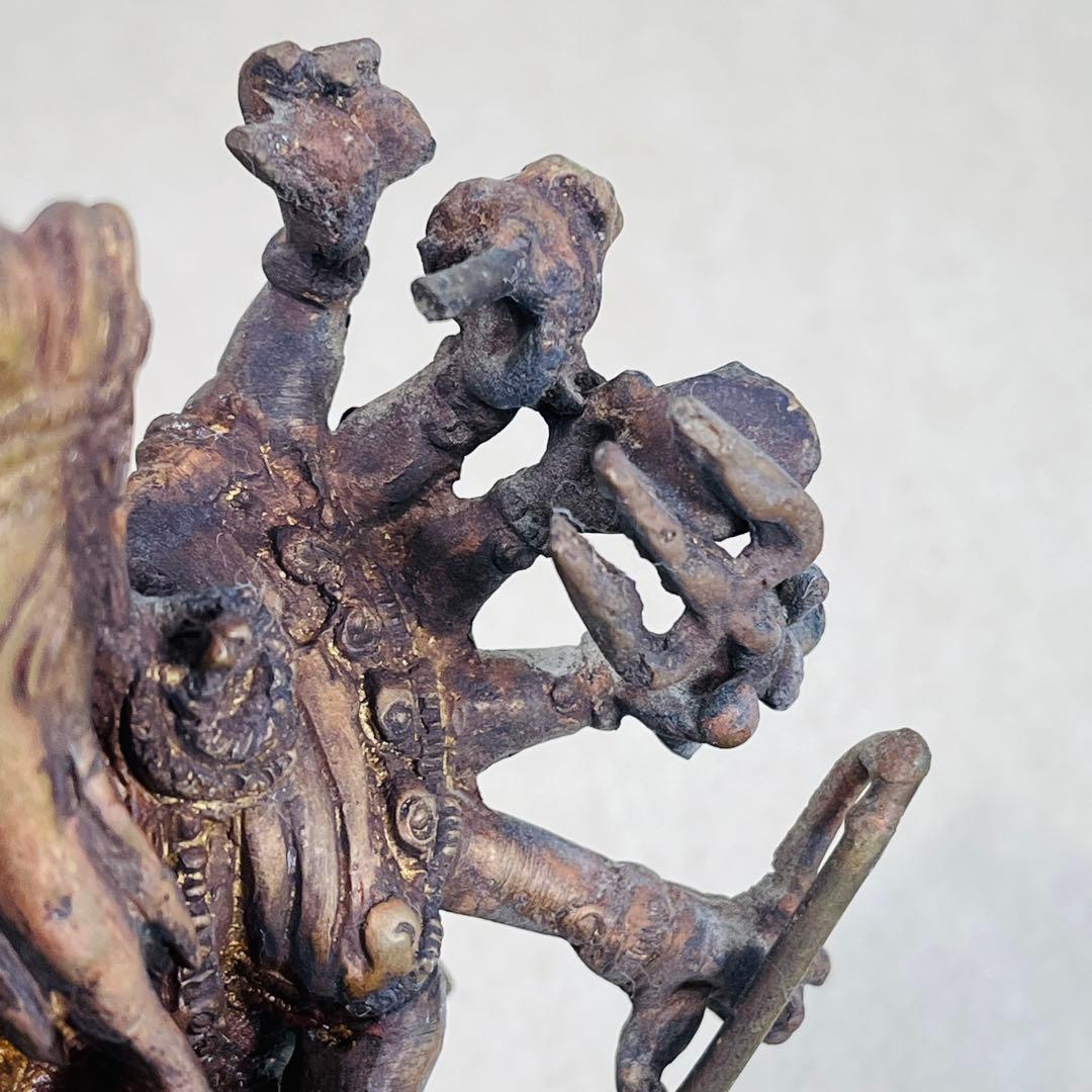 【真鍮製】ガネーシャ像 インド ヒンドゥー 多腕 神様 置物 オブジェ　ブラス