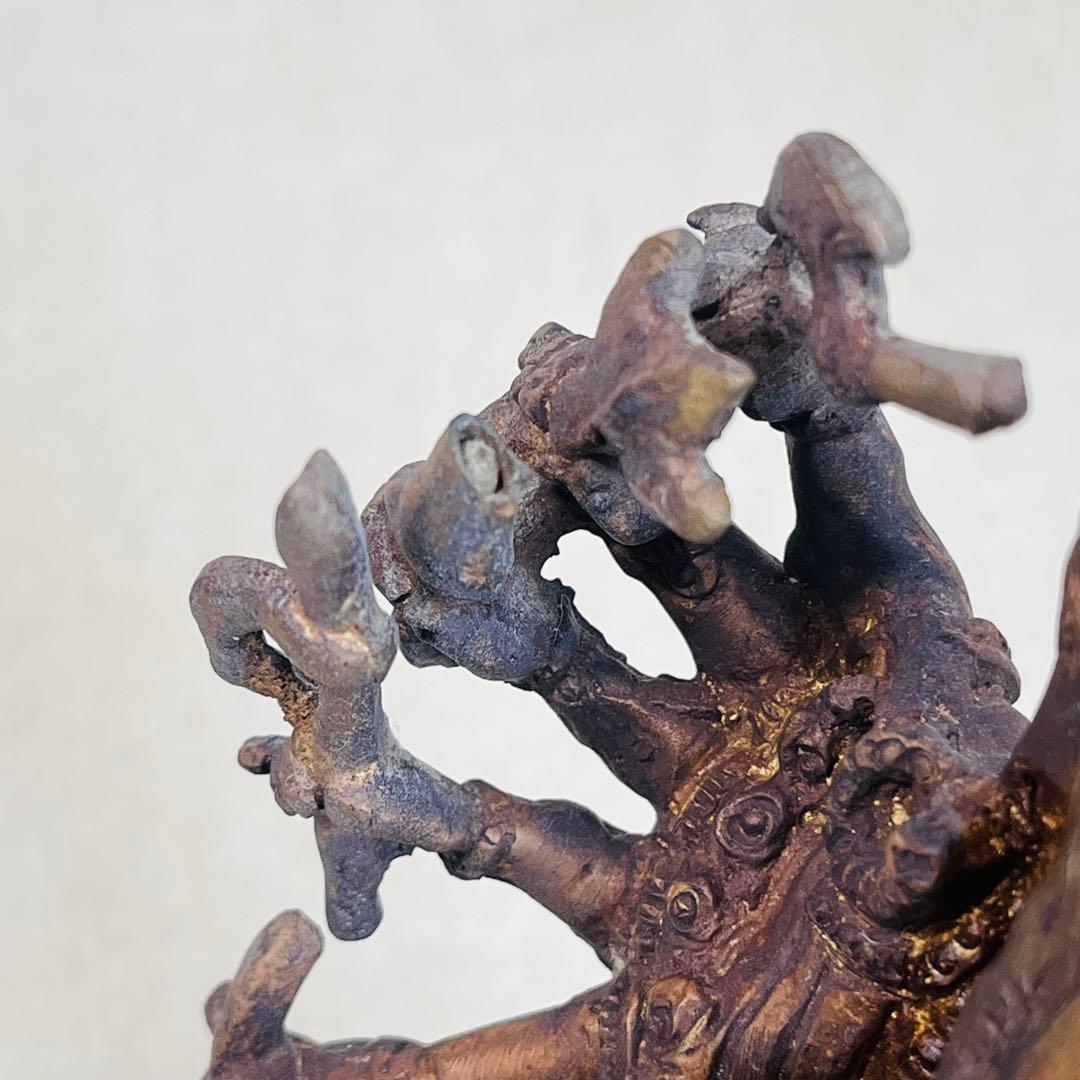 【真鍮製】ガネーシャ像 インド ヒンドゥー 多腕 神様 置物 オブジェ　ブラス