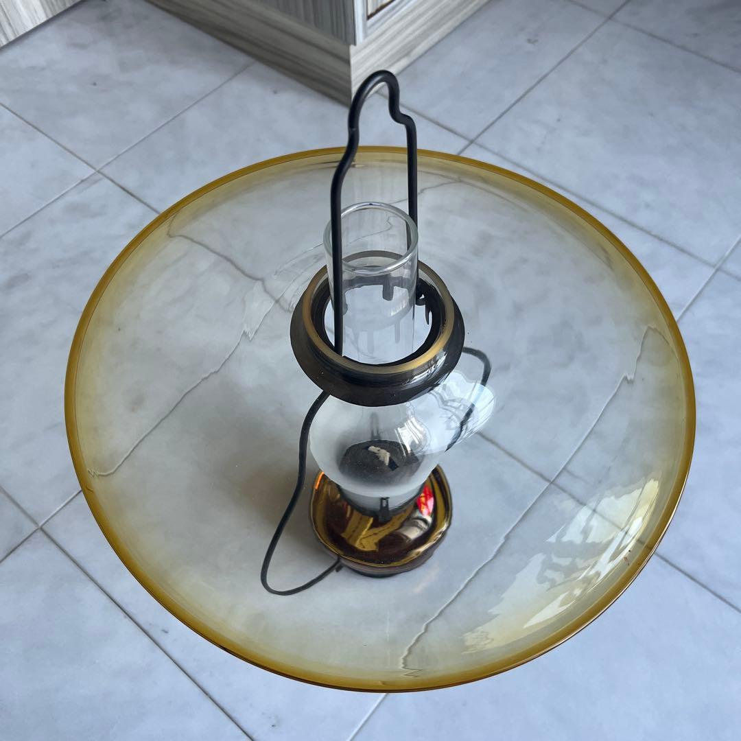 【SALE】北一硝子　オイルランプ　アンティーク