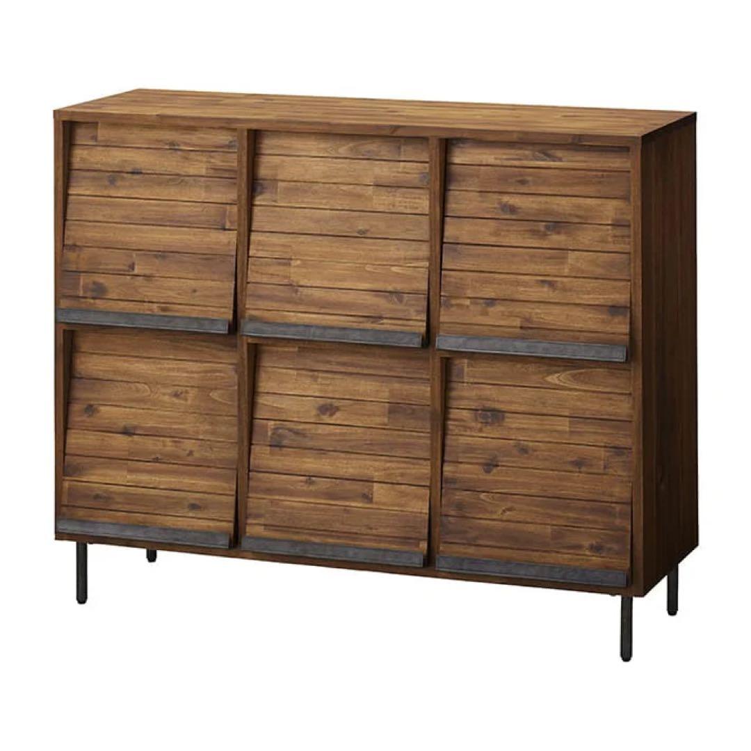 unico　SWELLA　スウェラ　レコードラック　アカシア材　W1190