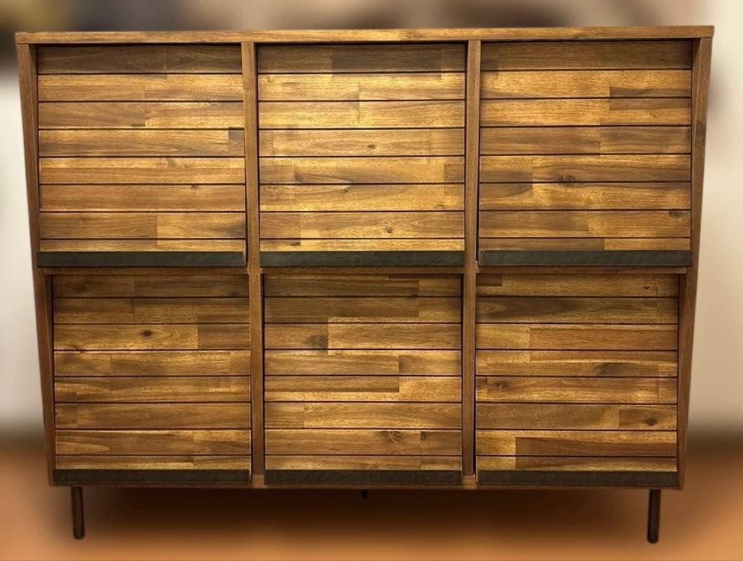 unico　SWELLA　スウェラ　レコードラック　アカシア材　W1190