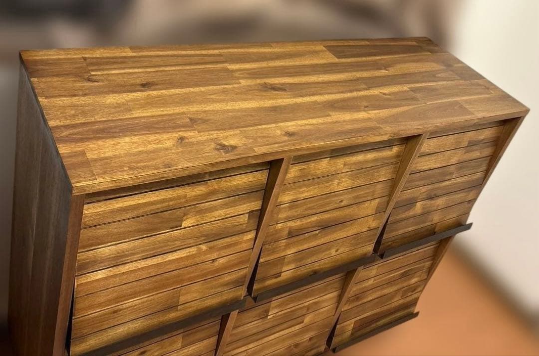 unico　SWELLA　スウェラ　レコードラック　アカシア材　W1190