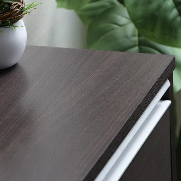 《新品・送料無料》省スペースに最大18足薄型シューズラック ダークブラウン