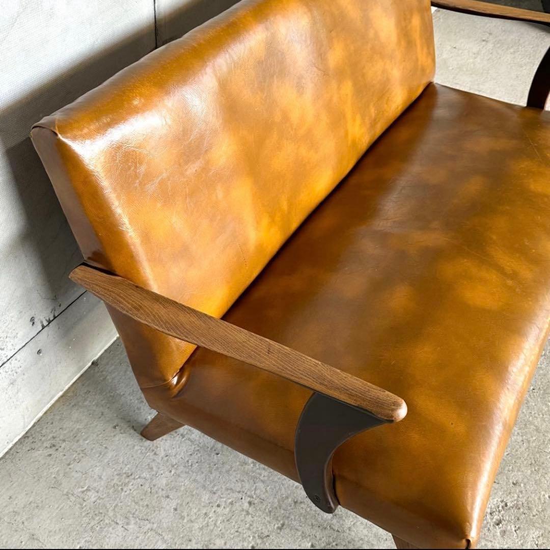 ✦60s〜70s✦ 昭和レトロ ミッドセンチュリー 2人掛けソファ ヴィンテージ