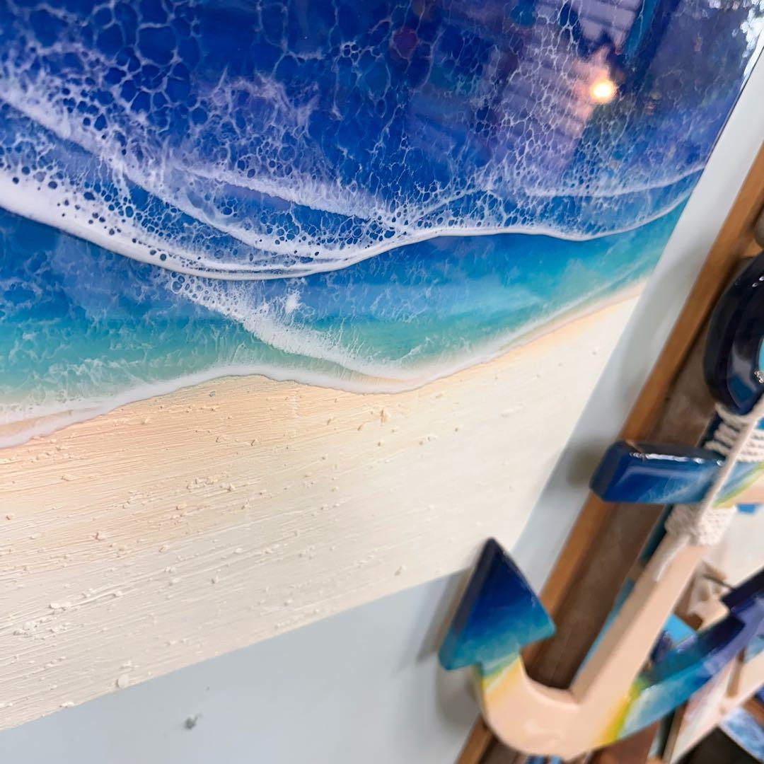 BIG 正方形オーシャンパネル No.248 海アート レジンアート