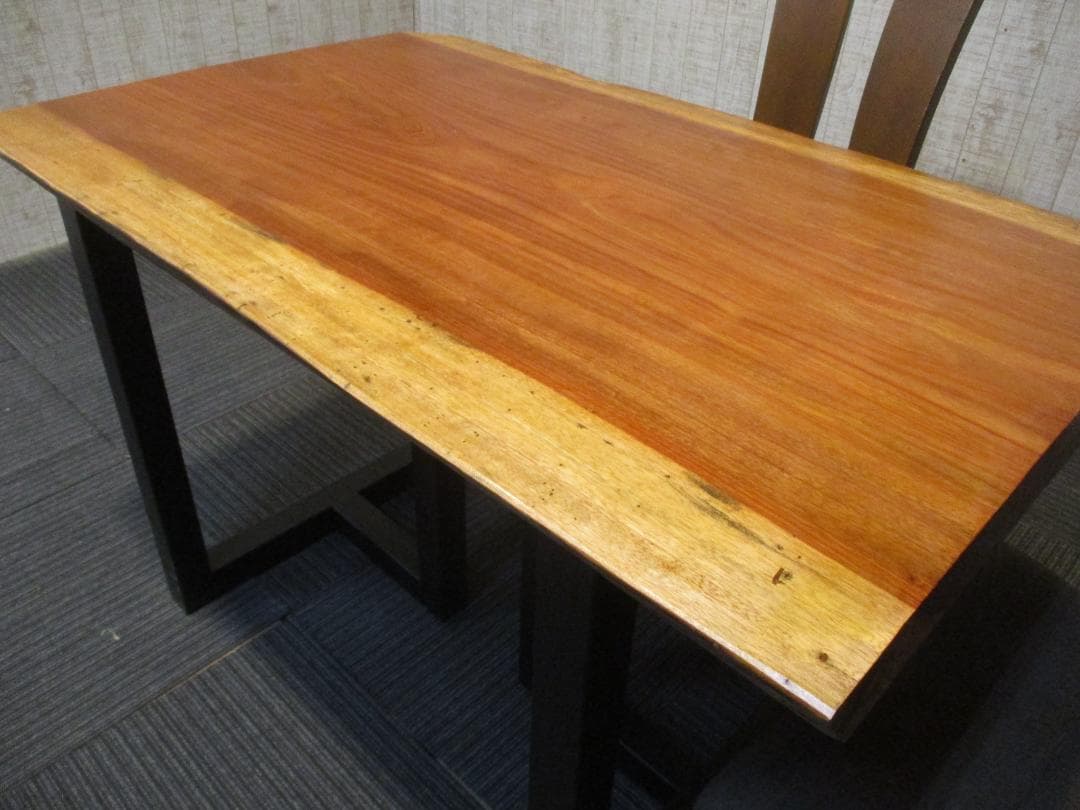 ＃1583■　ブビンガ　一枚板　テーブル　ローテーブル　ダイニング　座卓　デスク