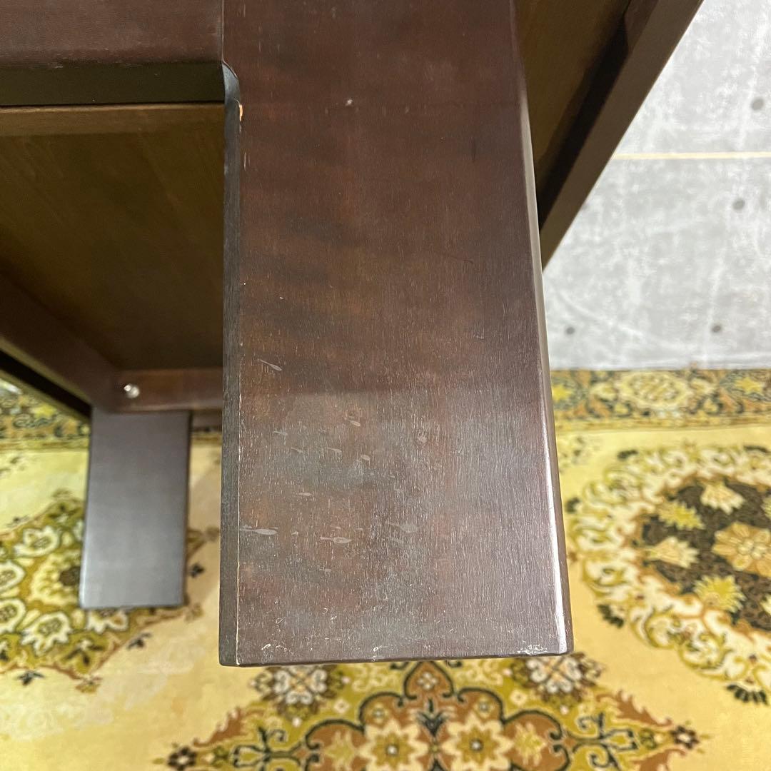 ꧁北海道 旭川家具꧂市松模様 リビングテーブル センター ロー 机 家具 民芸