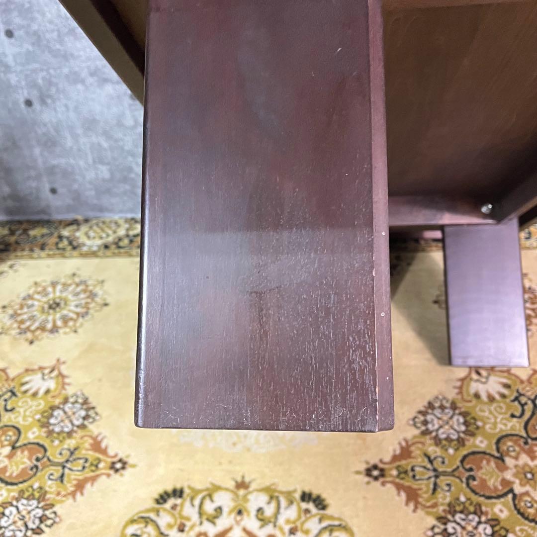 ꧁北海道 旭川家具꧂市松模様 リビングテーブル センター ロー 机 家具 民芸