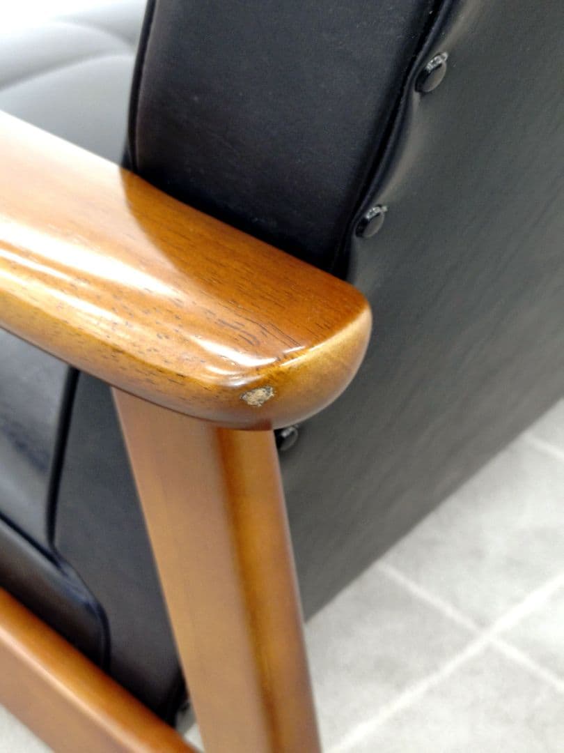 カリモク カリモク60 Kチェア ソファ 2人掛け ブラック 合皮