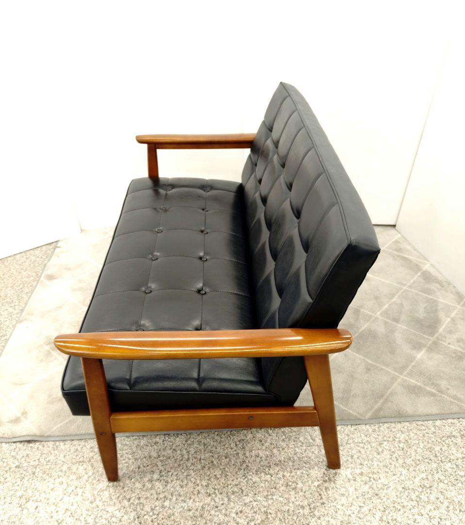 カリモク カリモク60 Kチェア ソファ 2人掛け ブラック 合皮