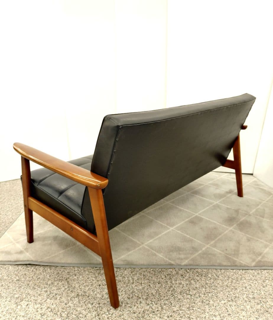 カリモク カリモク60 Kチェア ソファ 2人掛け ブラック 合皮