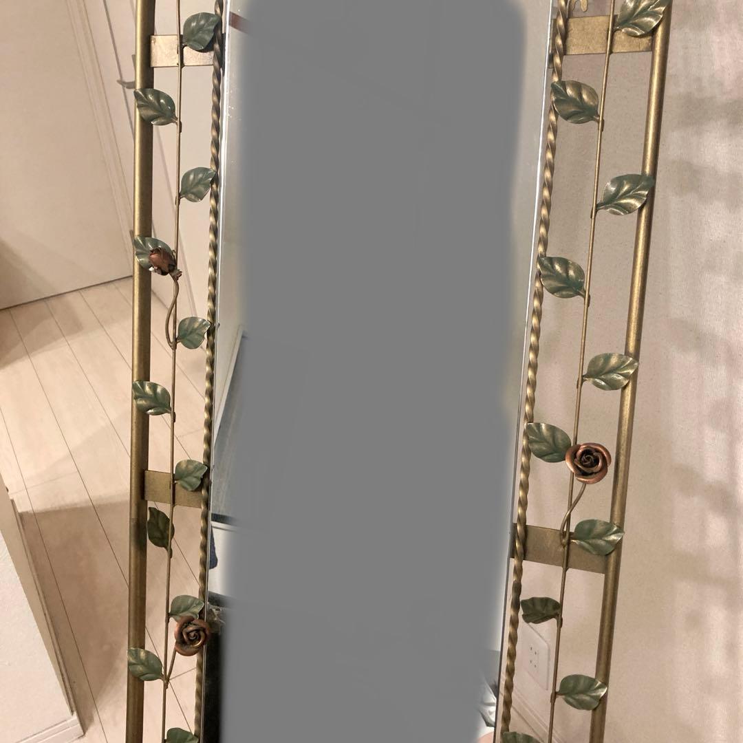 ウォールミラー　アーチ型 スタンドミラー ヴィンテージ アンティーク　アイアン