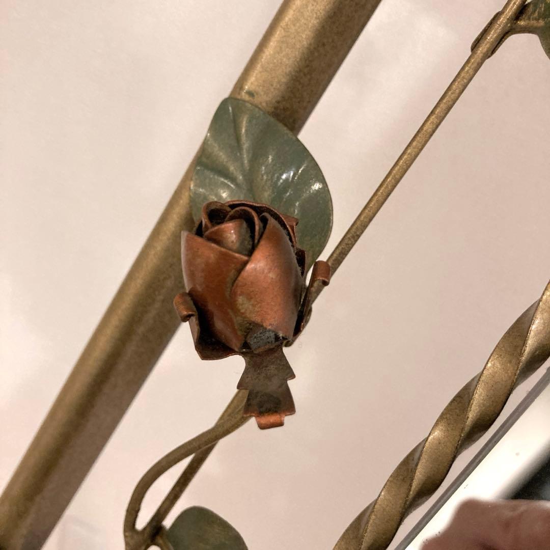 ウォールミラー　アーチ型 スタンドミラー ヴィンテージ アンティーク　アイアン