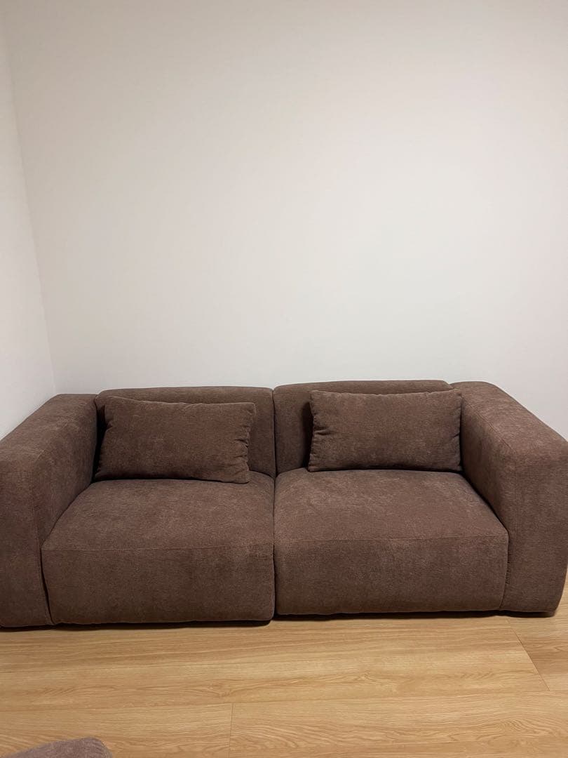 建売新築購入時付いてきた新品未使用品　 クッションソファ 2人掛け 足掛け付き