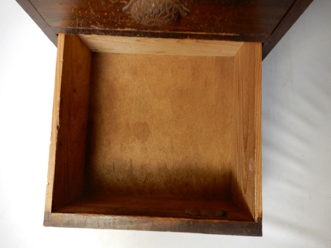 【昭和レトロ アンティーク】引き出し 引き戸 五段