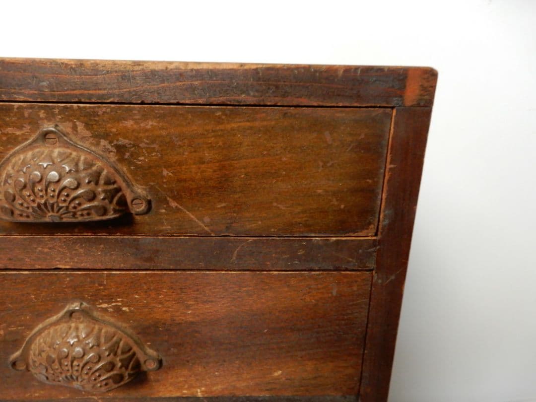 【昭和レトロ アンティーク】引き出し 引き戸 五段