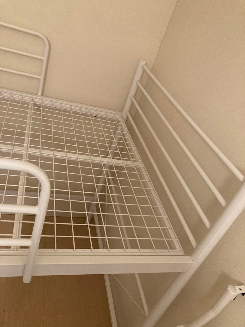 【送料込み】ニトリ スチールミドルベッド(MB02 WH)