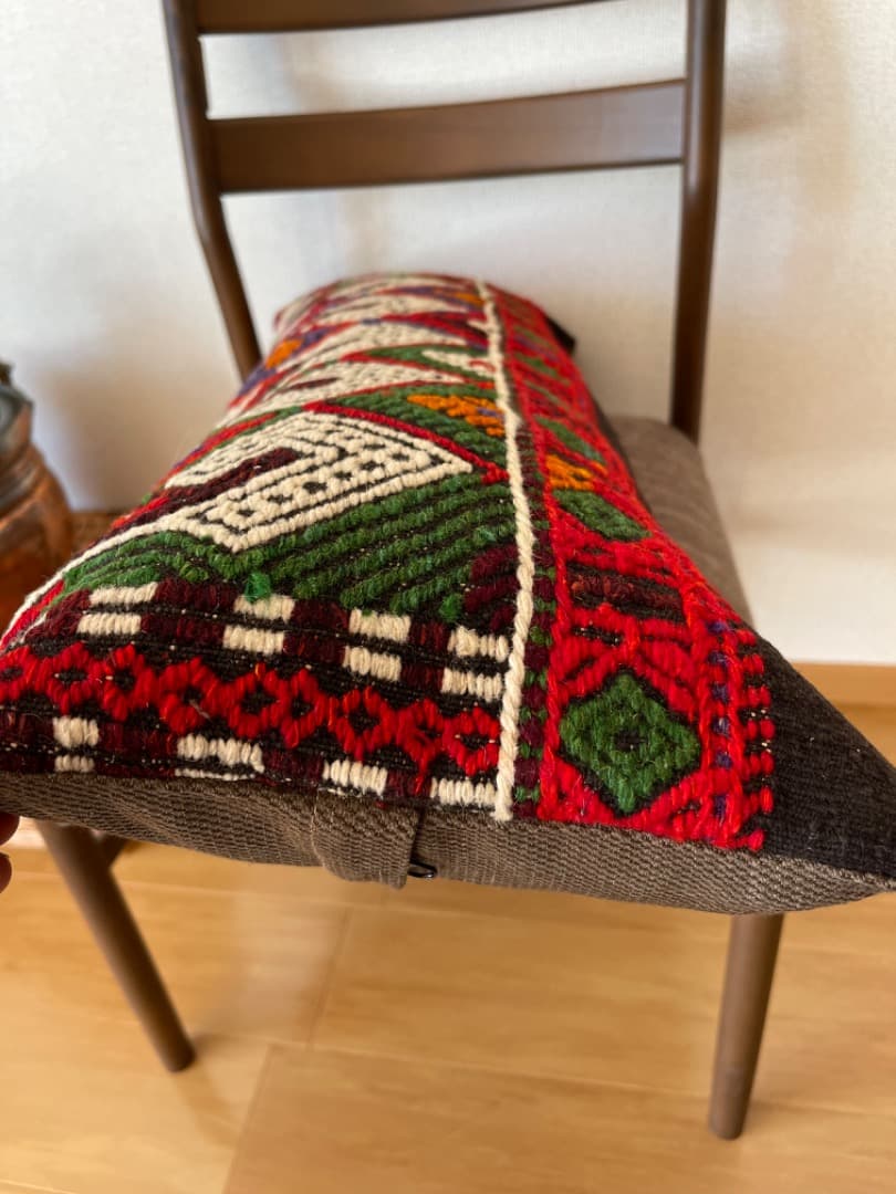 オールドキリムクッションカバー 綺麗なコザック　80x30 cm