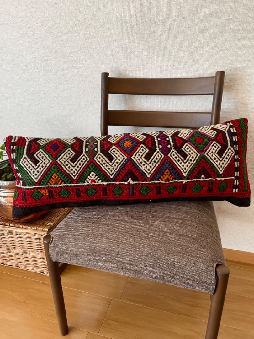 オールドキリムクッションカバー 綺麗なコザック　80x30 cm