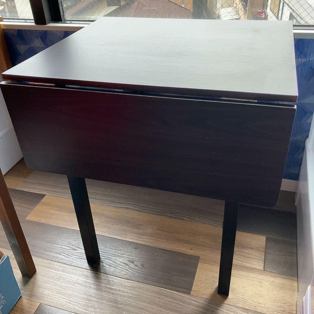 折りたたみテーブル 作業台 ウォルナット スチール