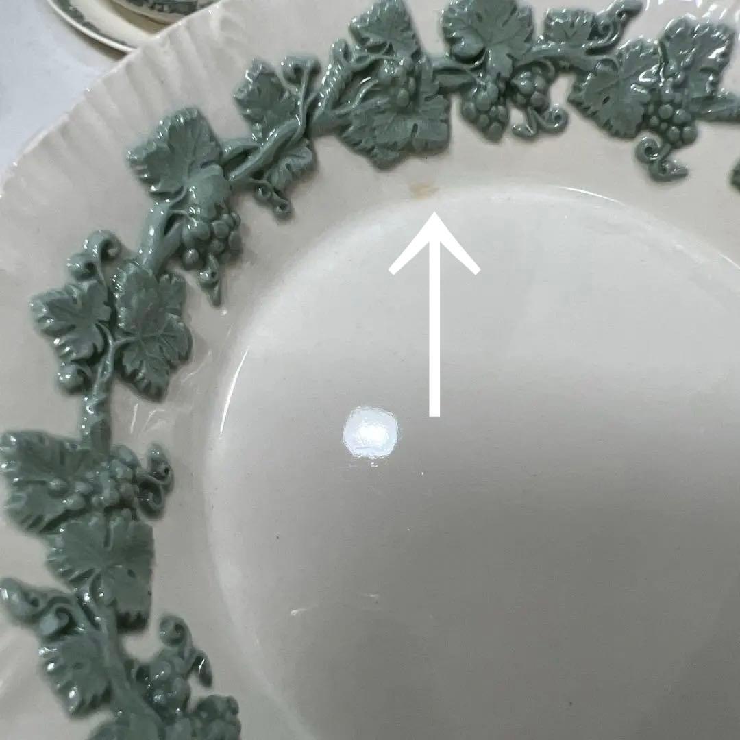 ウエッジウッド　クイーンズウェア　 オフホワイト/セラドンセット　 シェルエッジ