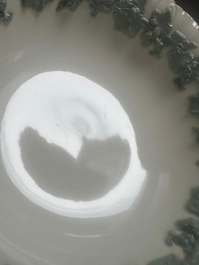 ウエッジウッド　クイーンズウェア　 オフホワイト/セラドンセット　 シェルエッジ